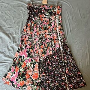 Anthropologie Kachel Floral Dress - Pink, Green, Black